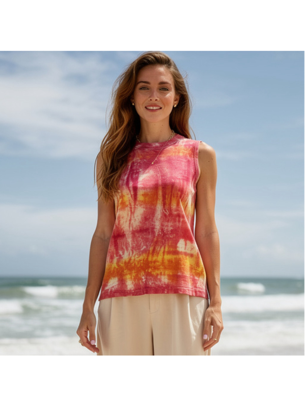 Anthropologie's Pilcro Tie-Dye Sleeveless Top Size XS (16” PTP)
